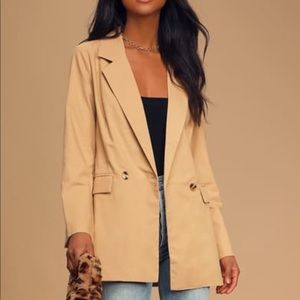 Scotch and soda tan blazer parka